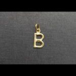 Colgante oro amarillo 18k letra B