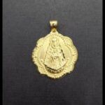 Medalla oro amarillo 18k de la Virgen del Rocio