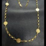 Cadena oro amarillo 18k con eslabones y monedas 51 cm
