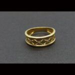 Anillo oro amarillo 18k nº 16 con circonitas blancas