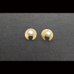 Gemelos oro amarillo 18k con perla blanca