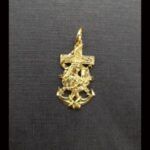 Colgante oro amarillo 18k de la Virgen del Carmen