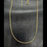 Cadena oro amarillo 18k con eslabón tipo bilbaino 62 cm