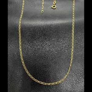 Cadena oro amarillo 18k con eslabón tipo bilbaino 62 cm