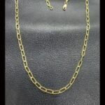 Cadena oro amarillo 18k eslabón tipo ovalado de 50 cm