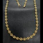 Cadena oro amarillo 18k de 60 cm eslabón de calabrote