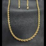 Cordón oro amarillo de 18k, 70 cm