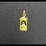 Colgante oro amarillo 18k de la virgen del Rocio en su palio
