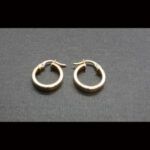 Argollas oro amarillo 18k lisas pequeñas