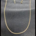 Cadena oro amarillo 18k eslabón plano tipo barbada 50,5 cm