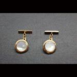 Gemelos oro amarillo 18k decorados con nácar