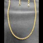 Cordón oro amarillo 18k 49 cm
