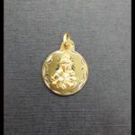 Medalla oro amarillo 18k del escapulario