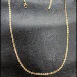 Cadena oro amarillo 18k eslabón plano 46 cm
