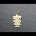 Colgante oro amarillo 18k forma niña