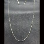 Cadena oro blanco 18k eslabón con forma de bolitas 45,5 cm