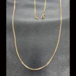 Cadena oro amarillo 18k eslabón cuadrado de 60 cm