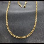 Cadena oro amarillo 18k 50 cm eslabones ovalados mate