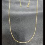 Cordón fino oro amarillo 18k de 50 cm