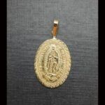Medalla oro amarillo 18k de la virgen de Guadalupe