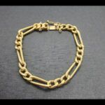 Pulsera oro amarillo 18k eslabón tipo cartier 18,5 cm