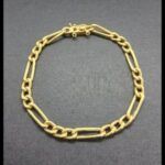 Pulsera oro amarillo 18k eslabón tipo cartier 21,5 cm