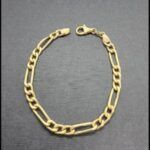 Pulsera oro amarillo 18k eslabón tipo cartier 19,5 cm