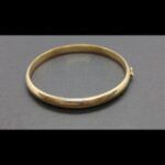 Pulsera aro oro amarillo 18k forma caña lisa