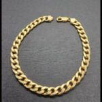 Pulsera oro amarillo 18k eslabón tipo barbada 19,5 cm
