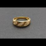 Anillo oro amarillo 18k nº 16 con circonitas blancas