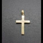 Cruz oro amarillo 18 k lisa