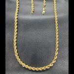 Cordón oro amarillo 18k de 61 cm