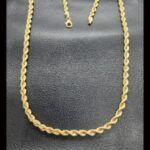 Cordón oro amarillo 18k de 60,5 cm