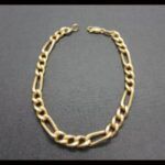 Pulsera oro amarillo 18k eslabón tipo cartier 20 cm