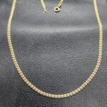 Cadena oro amarillo 18k eslabon tipo turbillón 49 cm