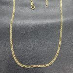 Cadena oro amarillo 18k eslabon ovalado con barra 41 cm