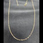 Cadena fina oro amarillo de 18k con forma torneada 44 cm