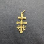 Colgante oro amarillo 18k cruz de caravaca