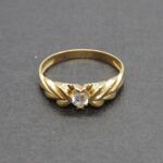 Anillo oro amarillo 18k con circonita blanca nº 20,5