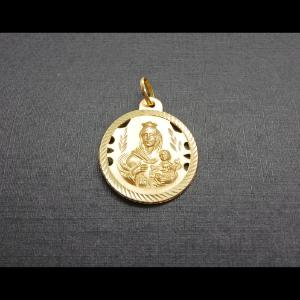 Medalla oro amarillo 18k del Escapulario - Imagen 2