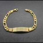 Esclava oro amarillo 18k eslabon tipo cartier (19,5 cm)