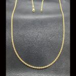 Cordon grosor fino oro amarillo 18k de 62,5 cm