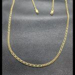 Cadena oro amarillo 18k eslabon tipo barbada mixto 62,5 cm