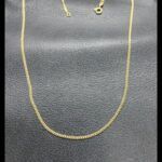 Cadena oro amarillo 18k eslabon fino tipo barbada 44,5 cm