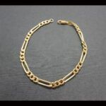 Pulsera oro amarillo 18k eslabón forma cartier (19,5 cm)