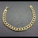 Pulsera oro amarillo 18k eslabón plano 20 cm