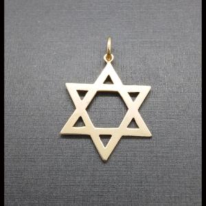 Colgante oro amarillo 18k de la Estrella de David