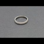 Alianza oro blanco 18k con puntas de brillantes nº 17