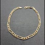 Pulsera oro amarillo de 18k eslabón tipo cartier 21 cm