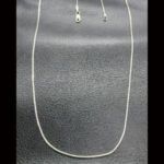 Cadena oro blanco 18k tipo cola de ratón 45,5 cm